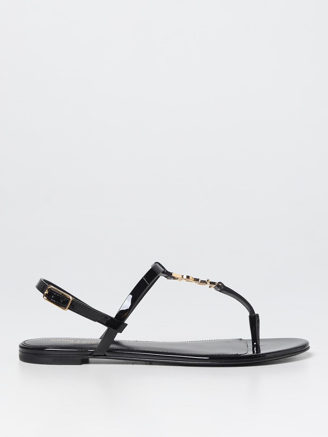 saint-laurent-woman-s-flat-sandals-659817b8ikk-black