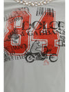 jersey t-shirt with print and crystals