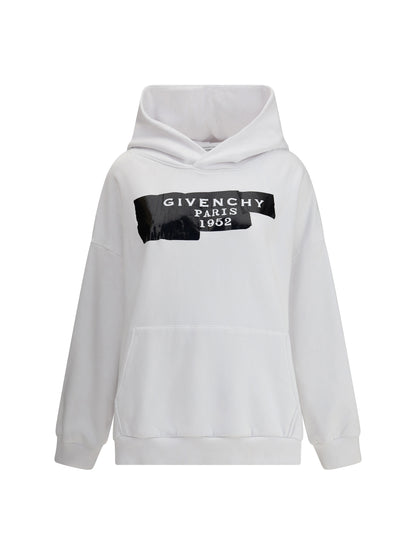 GIVENCHY S gauzy fabric hoodie with givenchy tape