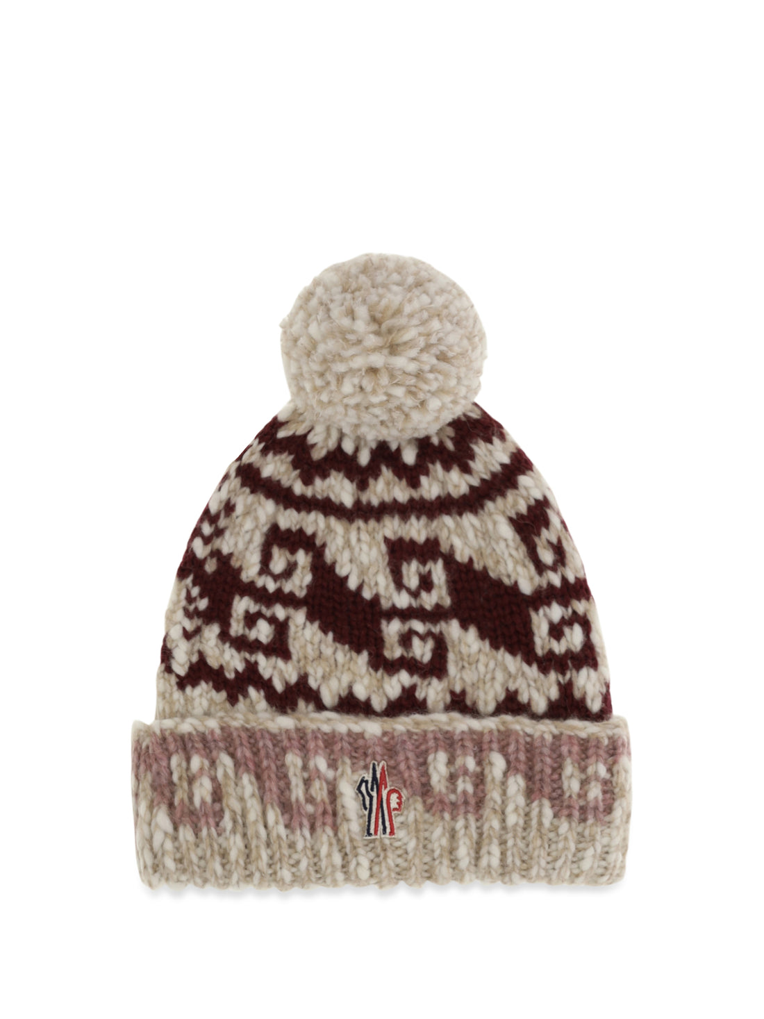 MONCLER GRENOBLE OS wool-alpaca blend beanie with pom-pom