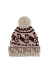 wool-alpaca blend beanie with pom-pom