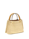 small raffia tote bag