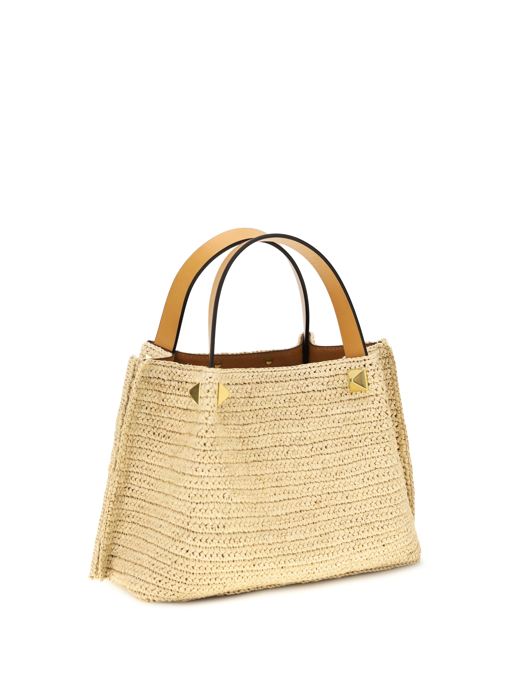 small raffia tote bag