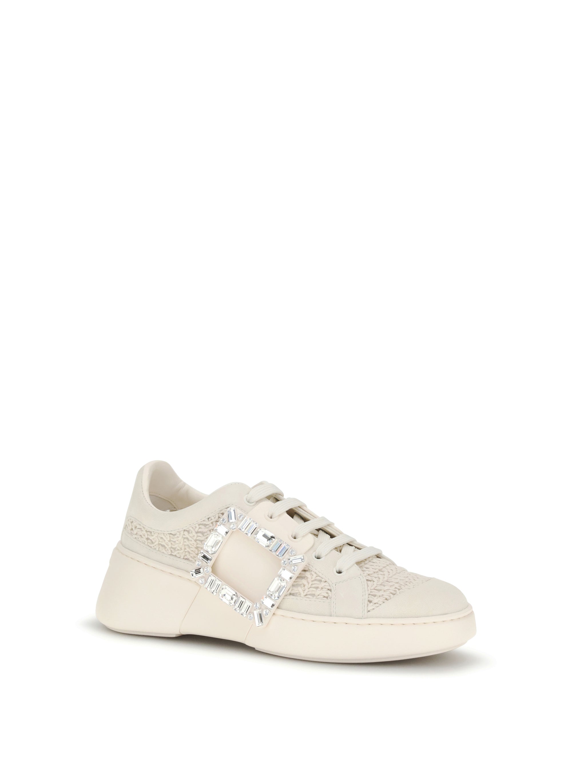 viv' skate leather sneakers with embroderies details