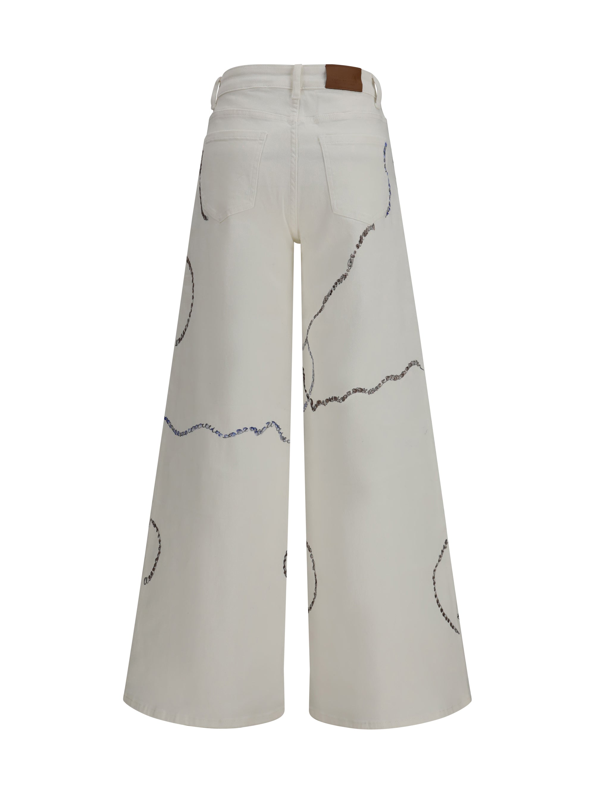 palazzo long painted jeans in regular fit