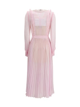 SELF-PORTRAIT 6 pleated georgette midi dress