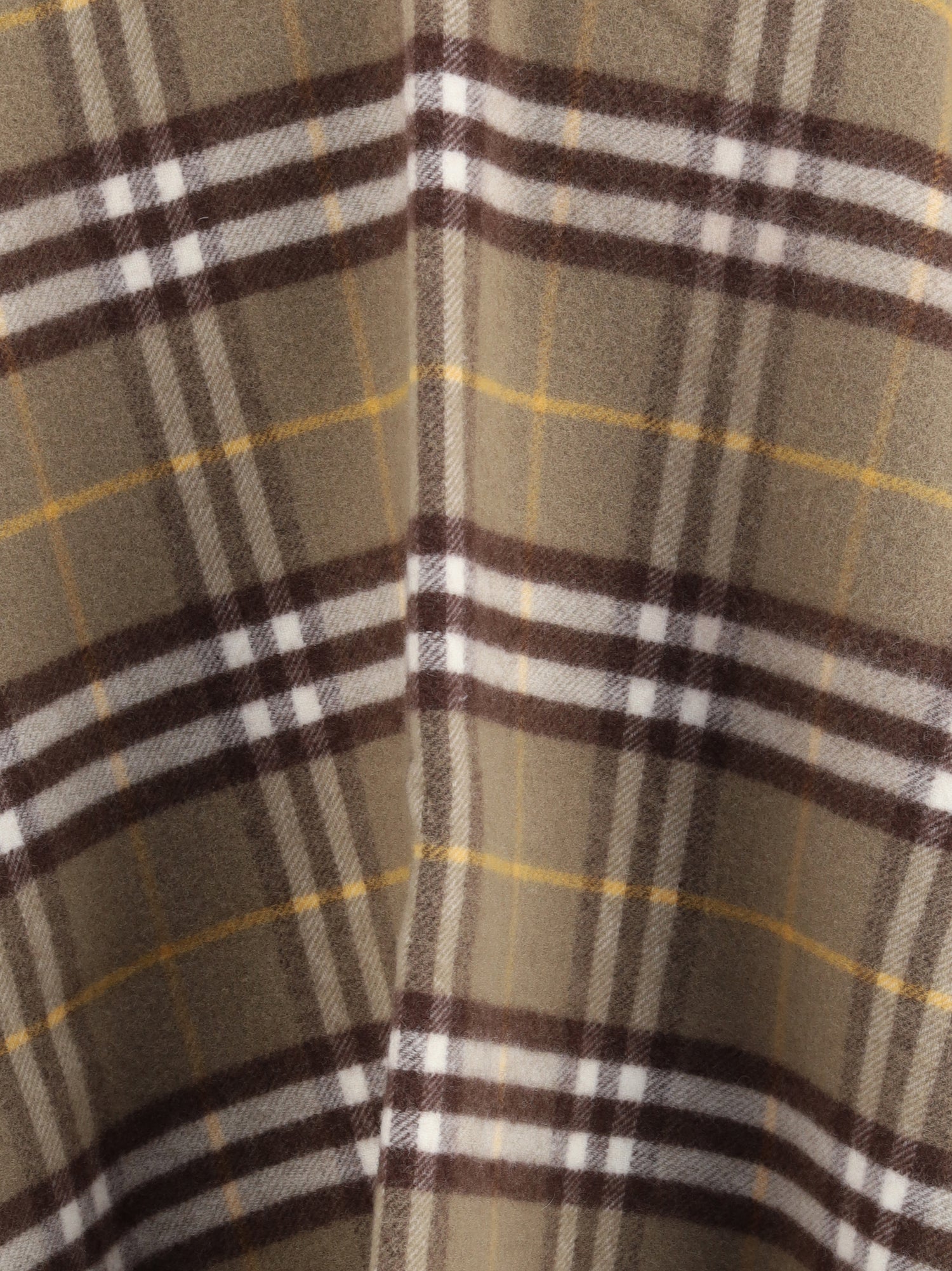 BURBERRY OS wool and cashmere check cape