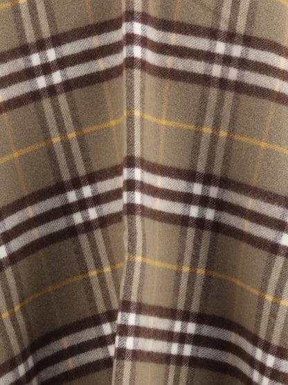 BURBERRY OS wool and cashmere check cape