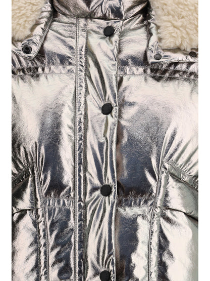 MONCLER GRENOBLE 2 calaque metallic hooded down ski jacket