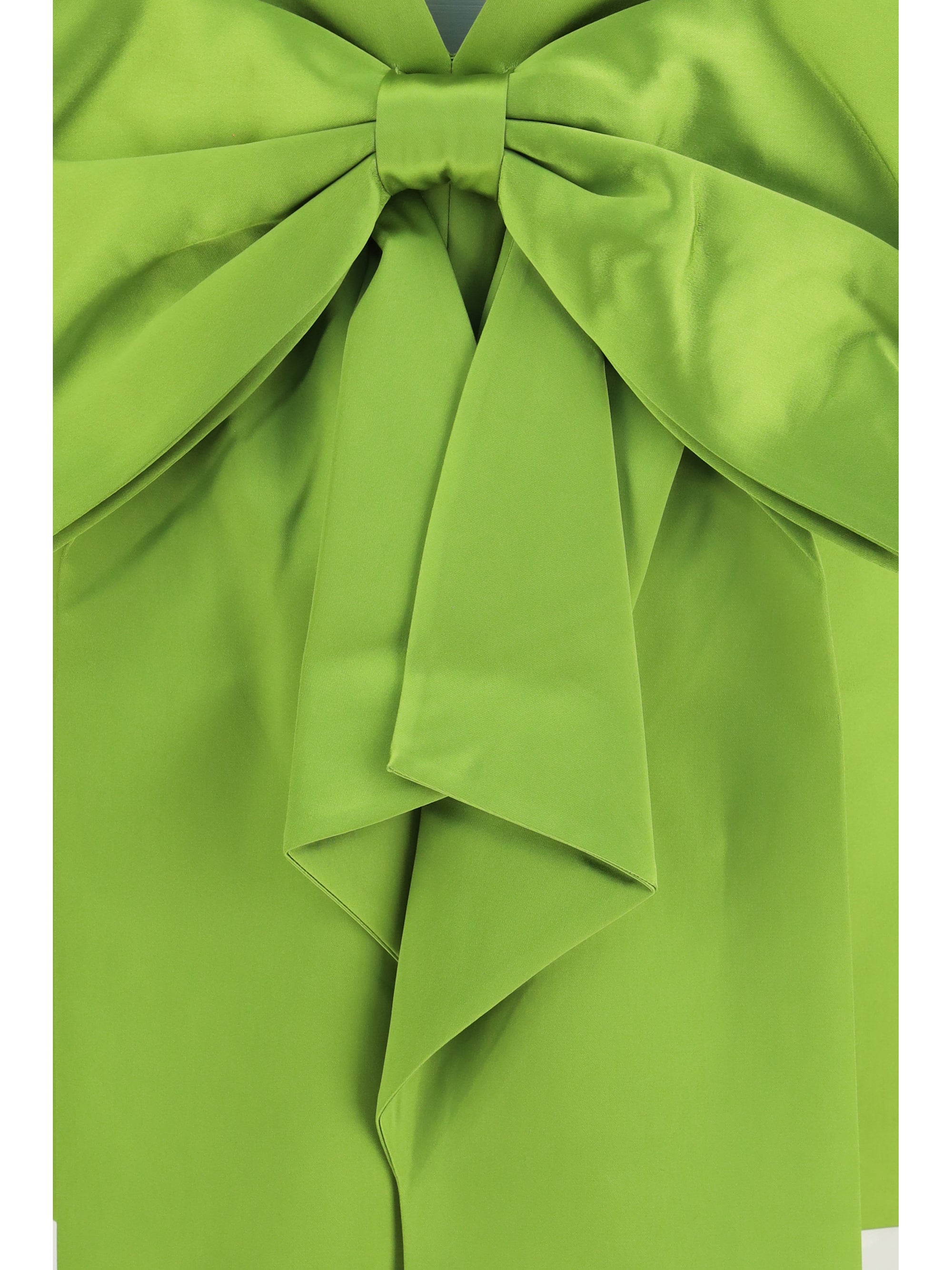 satin dress with back bow