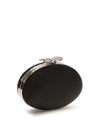oval satin clutch