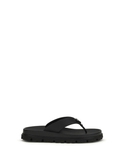 PRADA 40 logo flip-flops 