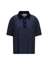 cotton striped ami de coeur polo