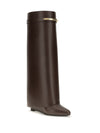 leather shark boots