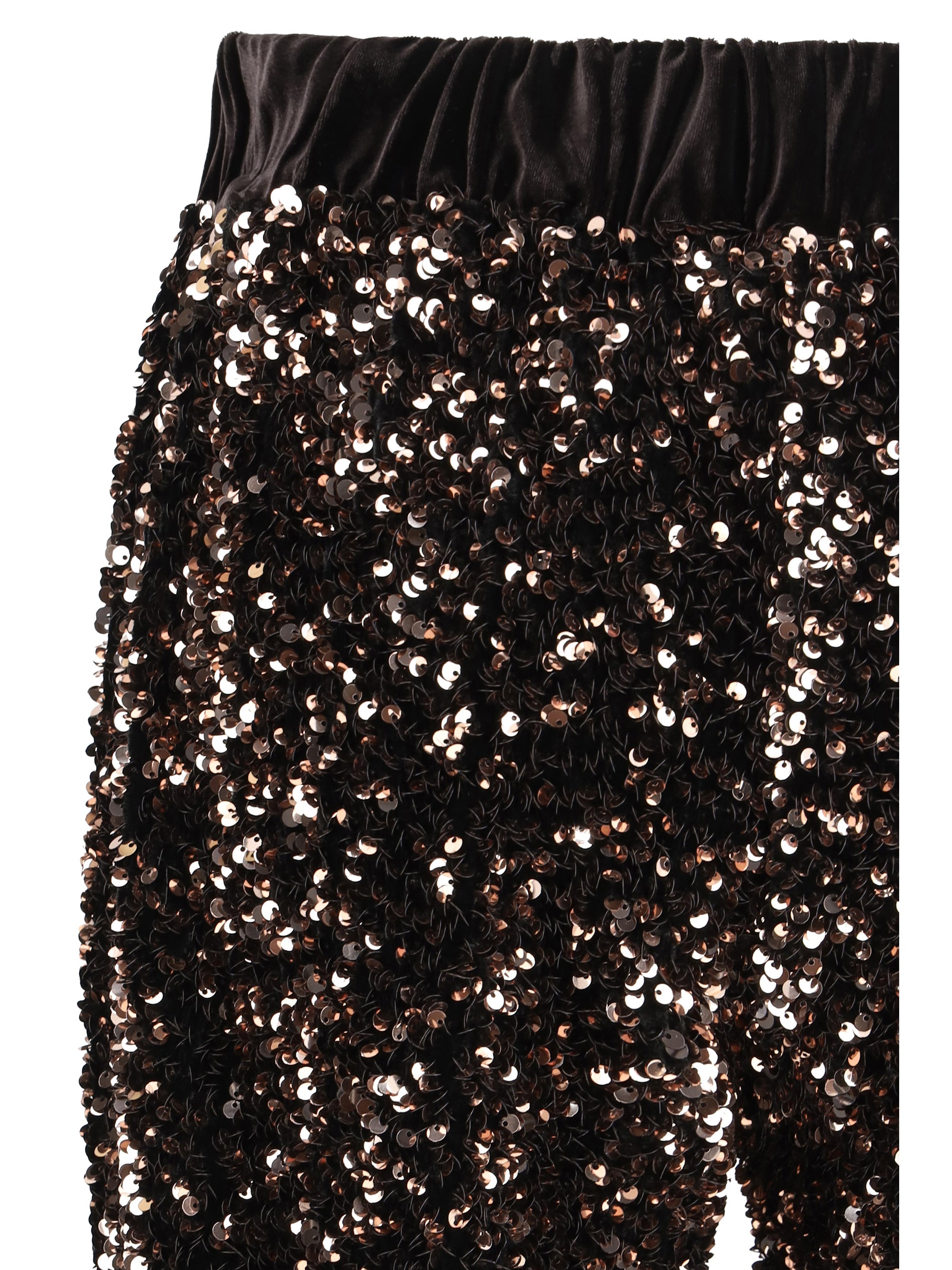 velvet pants with sequins