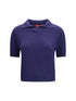 GUCCI M gg pointelle cotton silk polo shirt