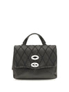 mini postina tramè leather top handle bag
