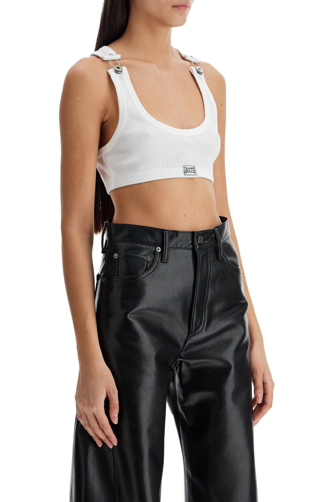 cropped tank top with overall-style