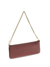 horizontal flat leather shoulder bag