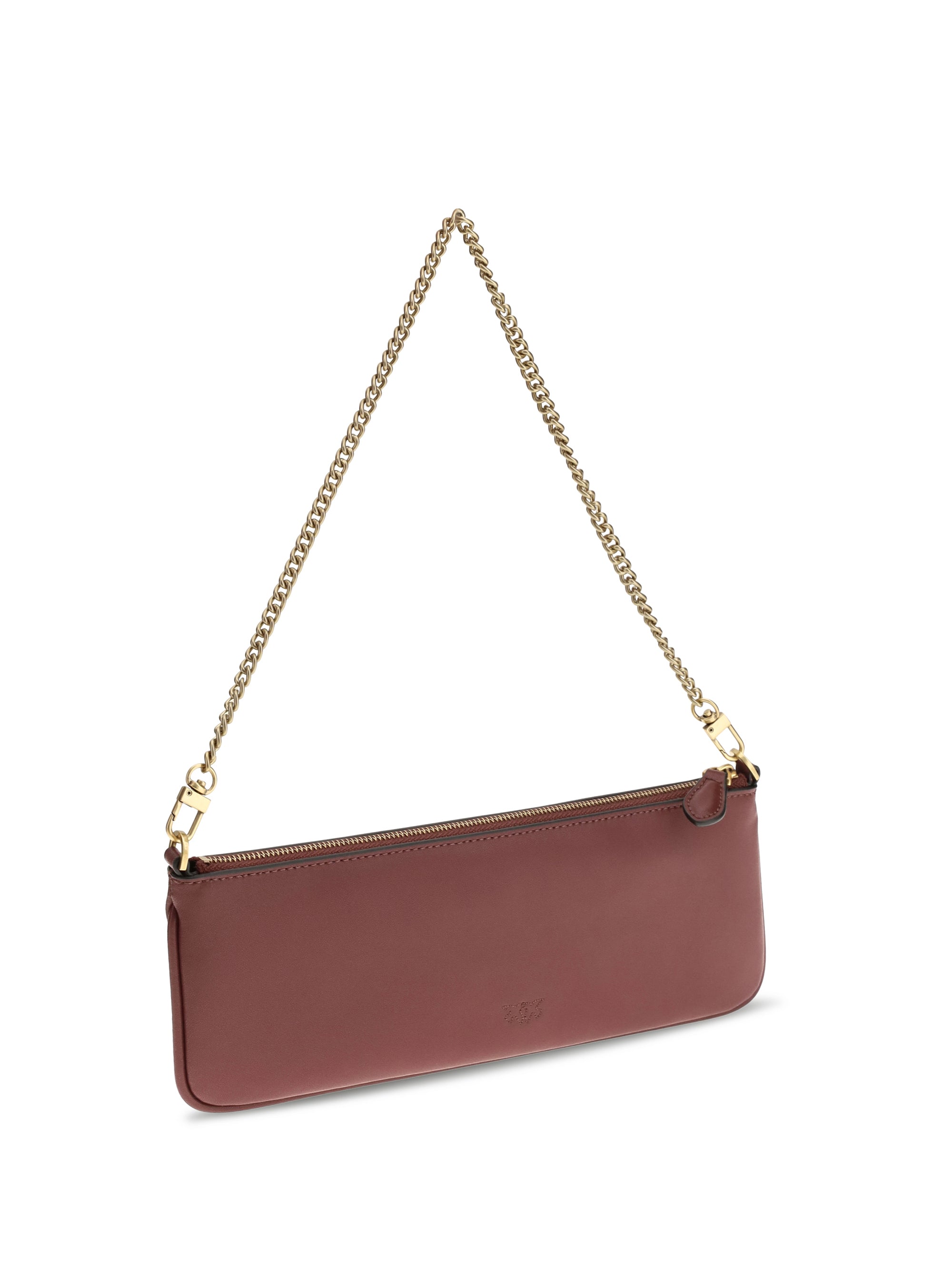 horizontal flat leather shoulder bag