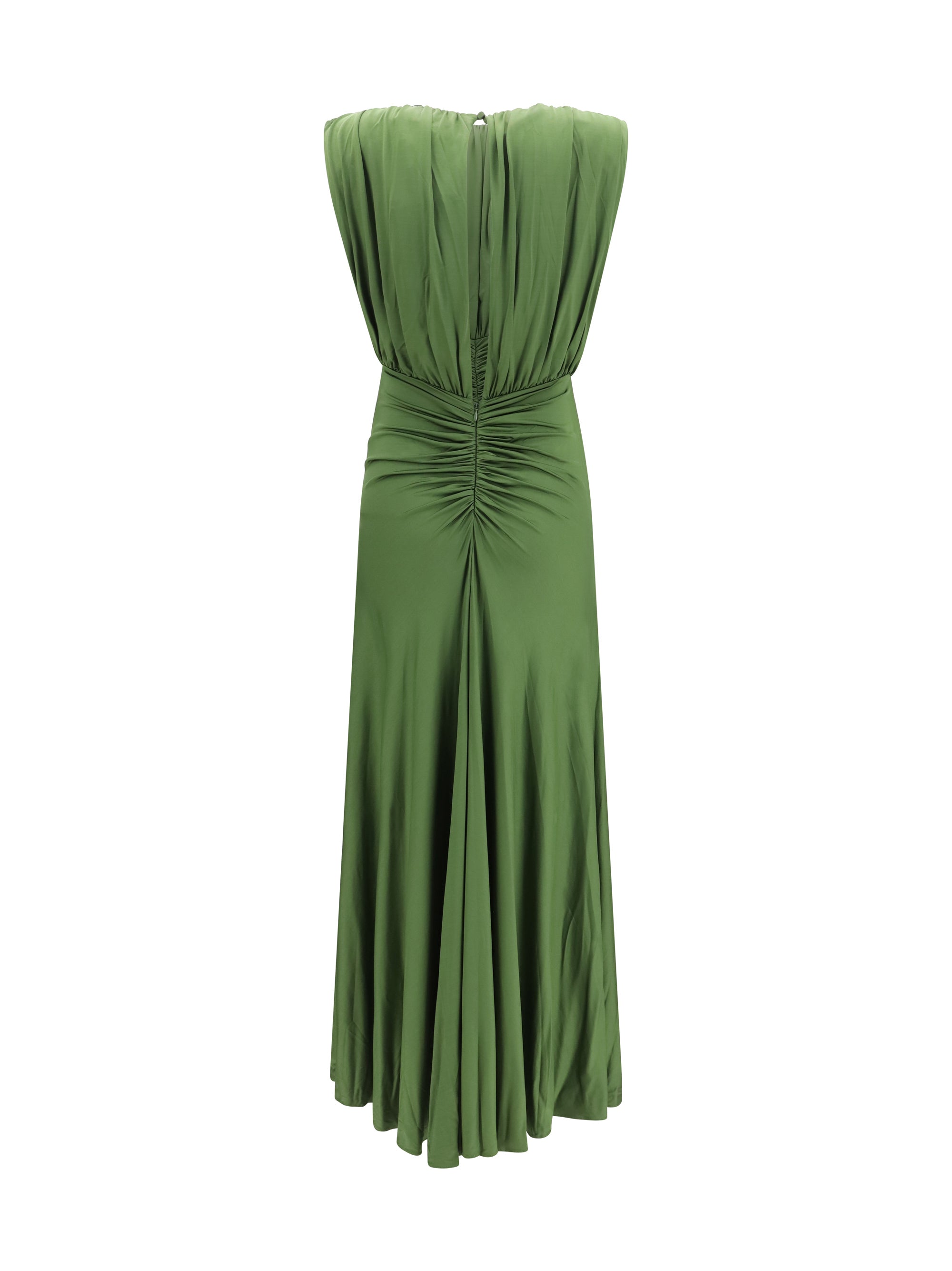 jersey gathered maxi dress