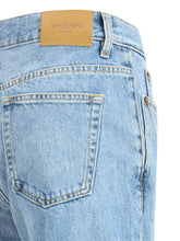 SAINT LAURENT 25 nico low-rise jeans in bahamas denim