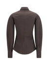 cotton blend shirt with tie