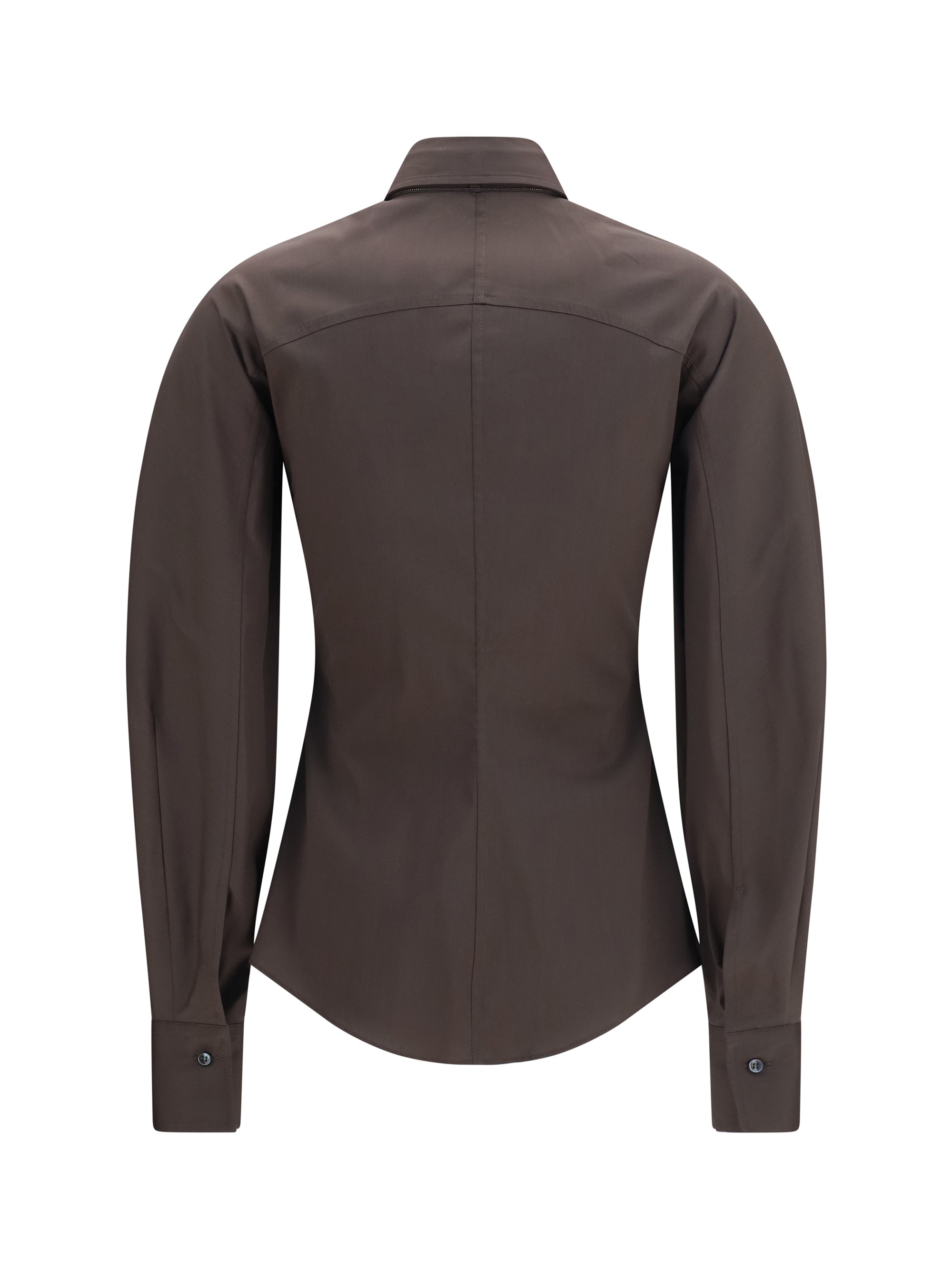 cotton blend shirt with tie