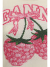 crewneck sweater with raspberries print