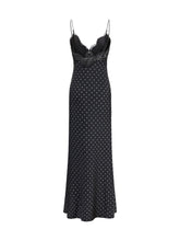 SELF-PORTRAIT 6 polka dot satin maxi dress