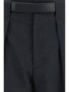 ronda wool pants with leather belt