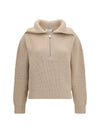 cashmere high-neck zip sweater