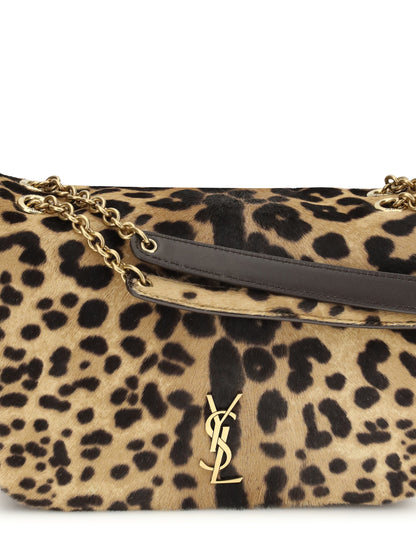 SAINT LAURENT OS jamie mini leopard print shoulder bag