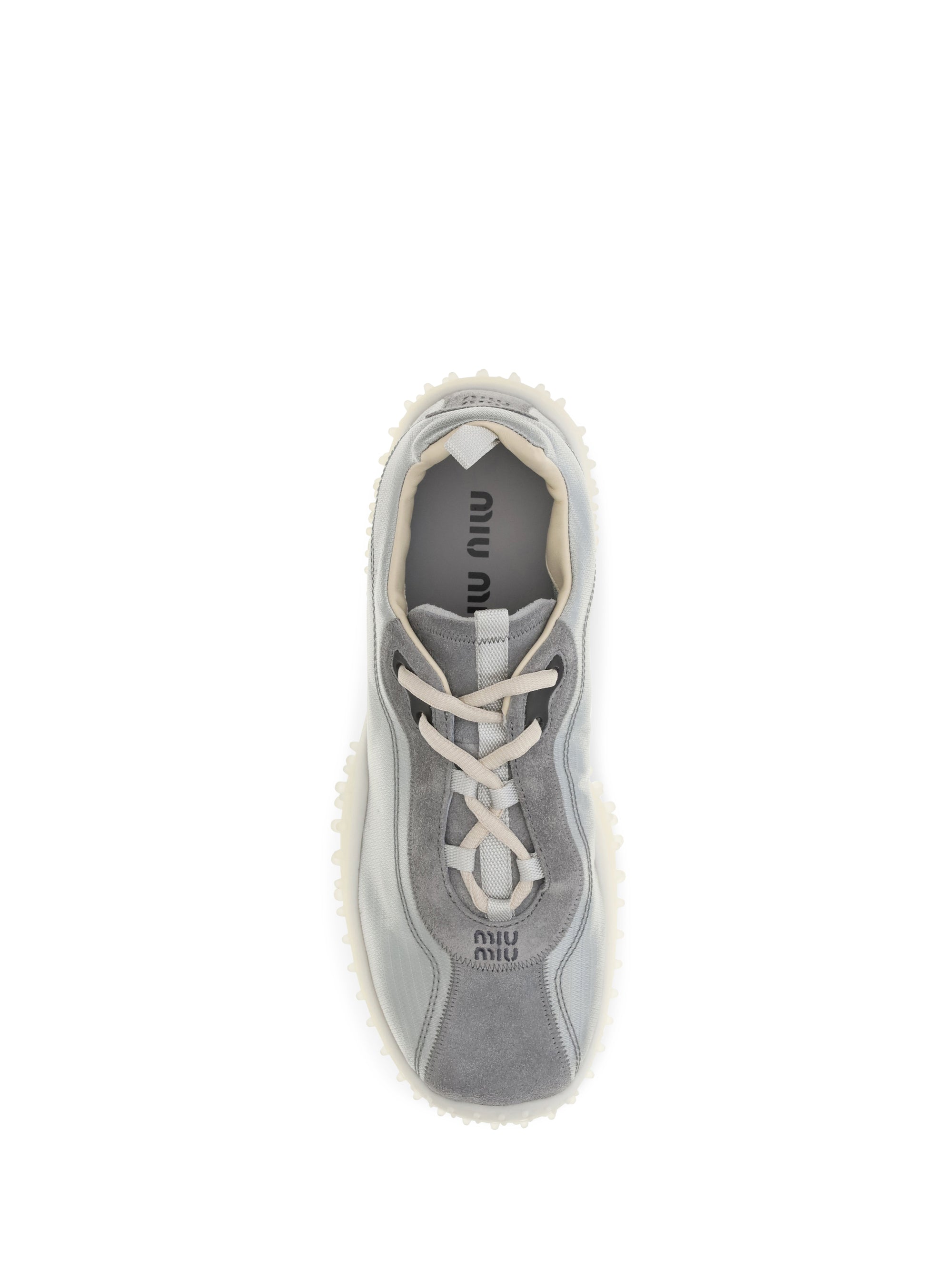 bubble sneakers in technical fabric and suede