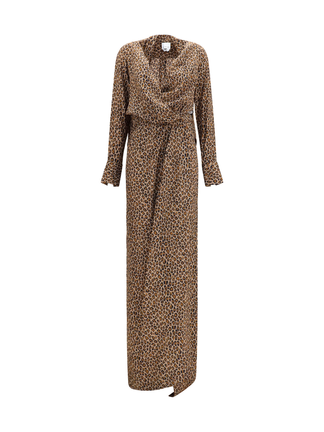 SA SU PHI 36 leopard-print cross-over crêpe de chine maxi dress