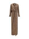 leopard-print cross-over crêpe de chine maxi dress