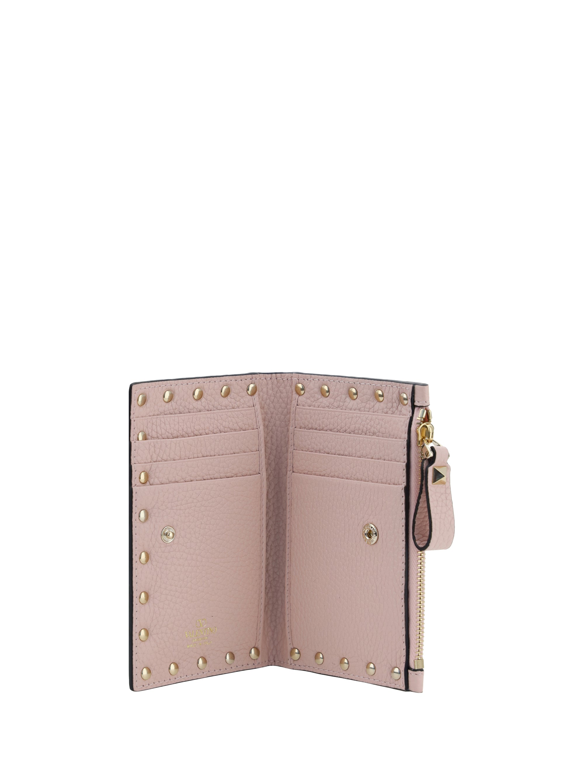 rockstud zip card holder