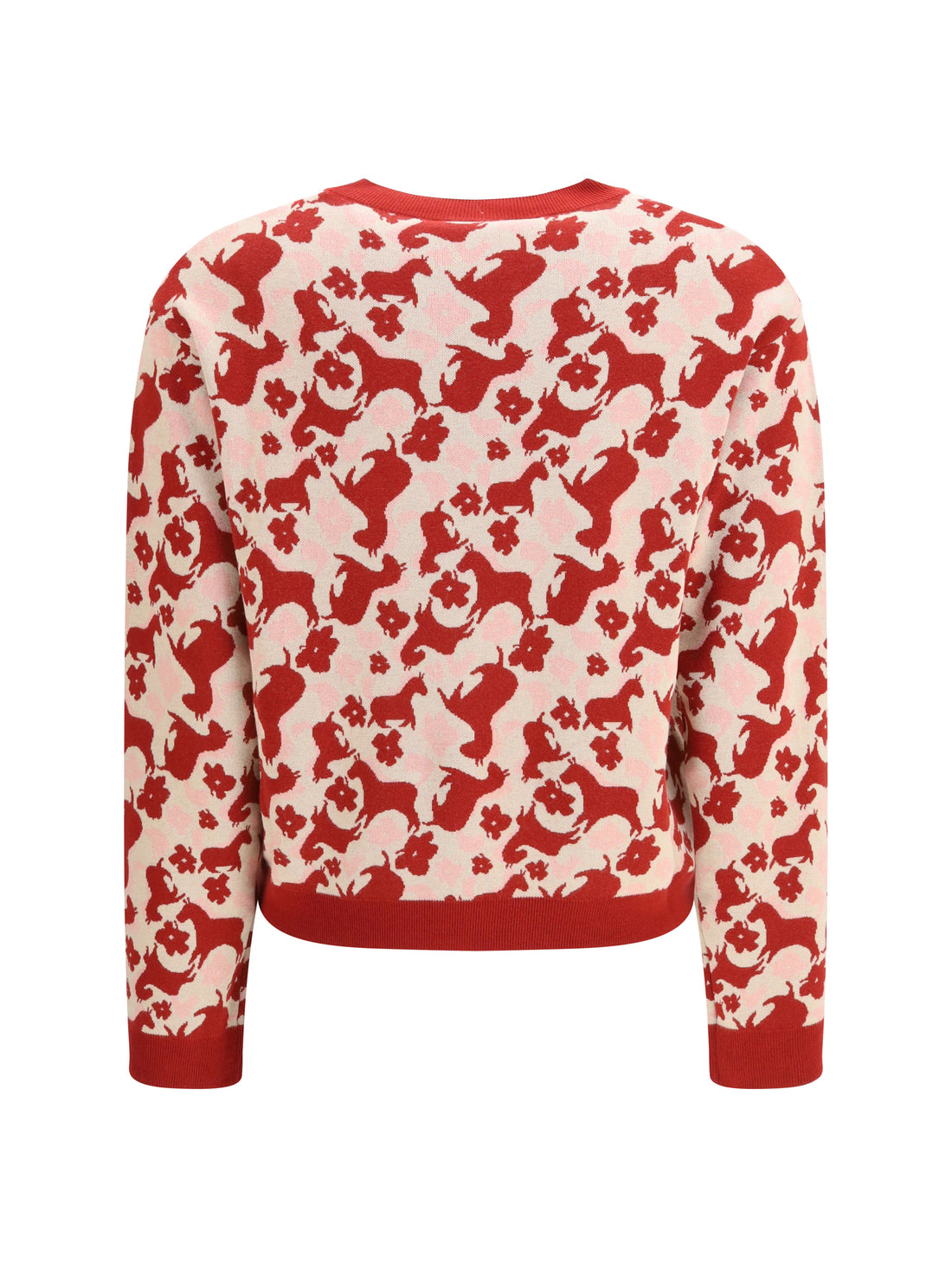 MAX MARA WEEKEND L jacquard viscose crewneck sweater