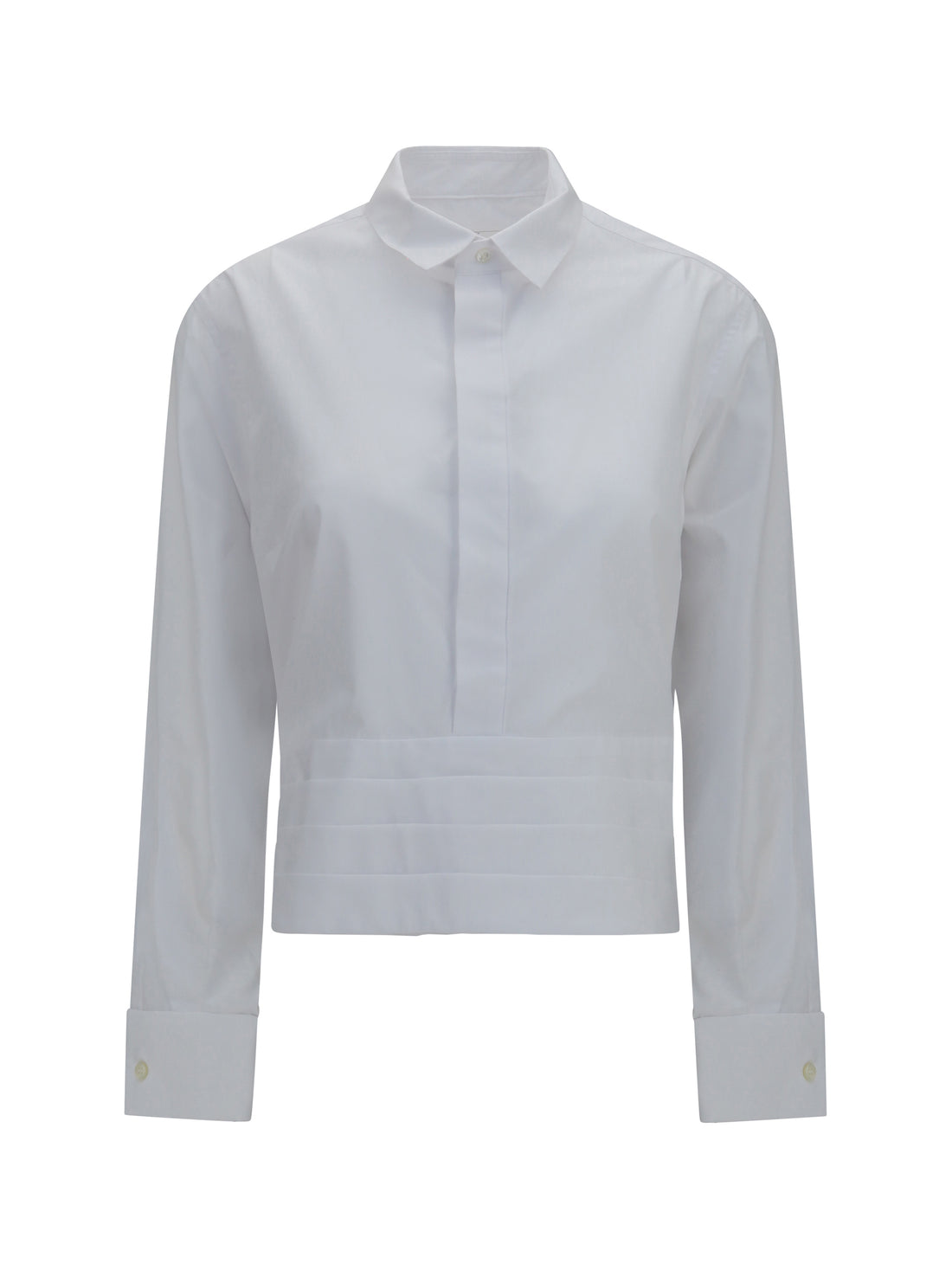 SACAI 1 cotton poplin shirt with belt