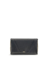 CHLOÉ OS spin wallet with flap and chain