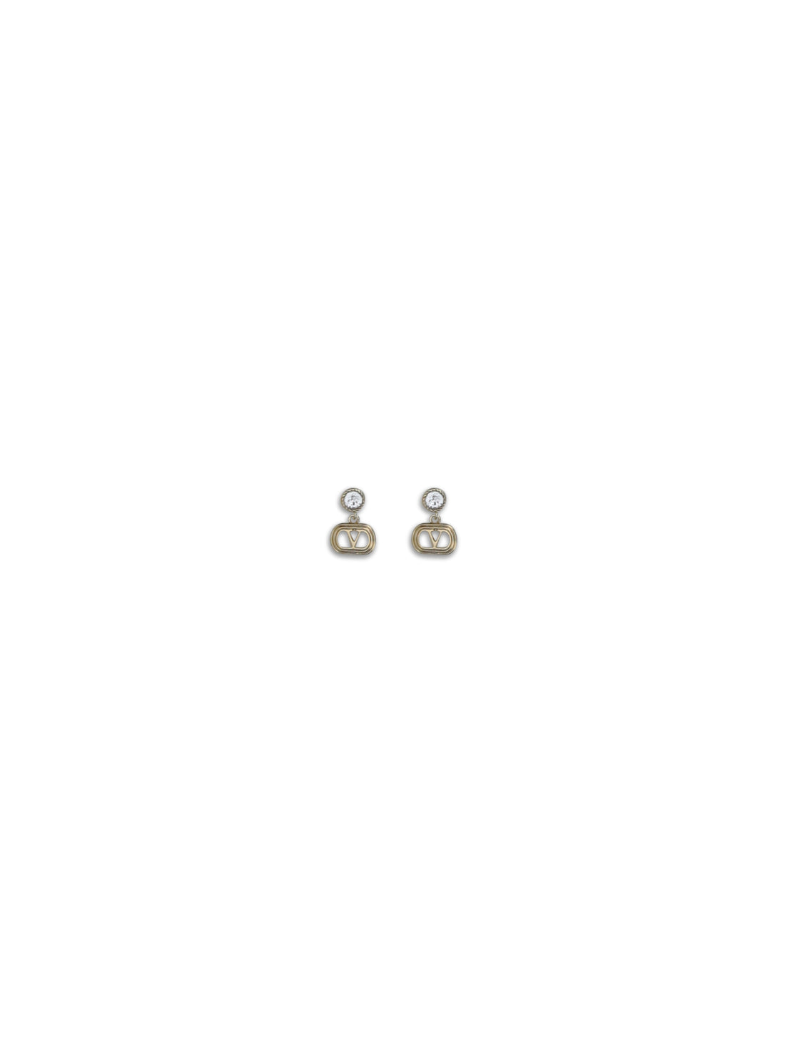 VALENTINO GARAVANI OS ovalette earrings in metal and swarovski® crystals