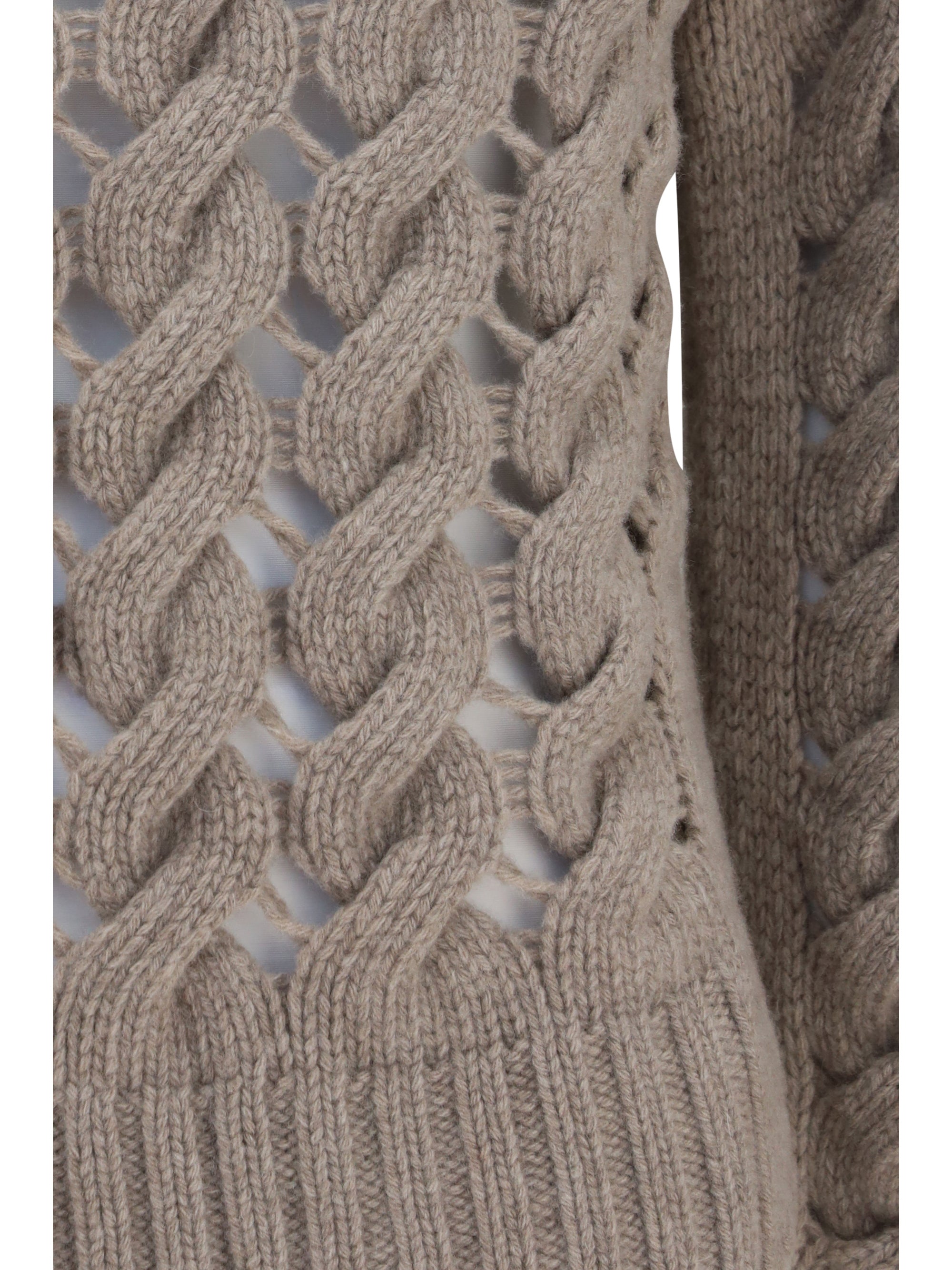 perforated turtleneck sweater