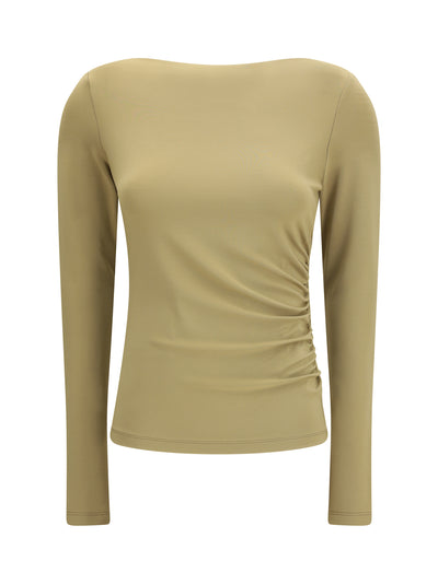long-sleeve ruched top