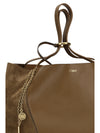 spin tote bag in grenadine leather and suede