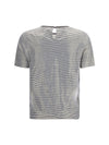 striped short-sleeve crewneck t-shirt