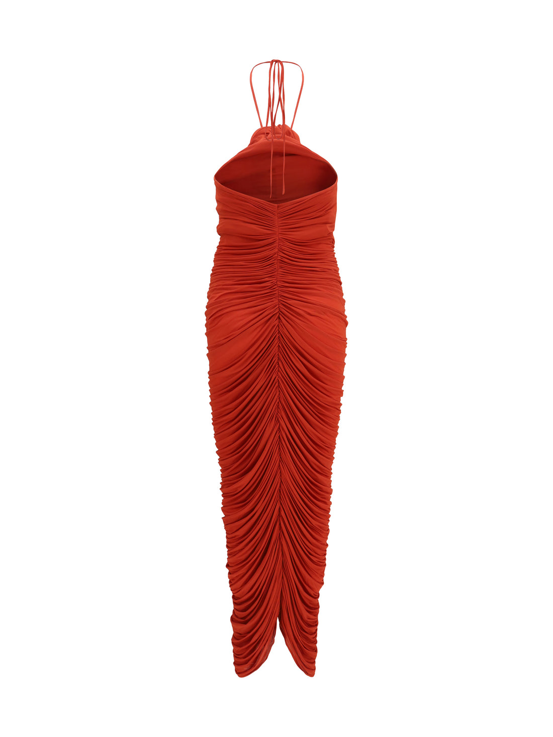 MAGDA BUTRYM 38 halterneck dress with floral ruching