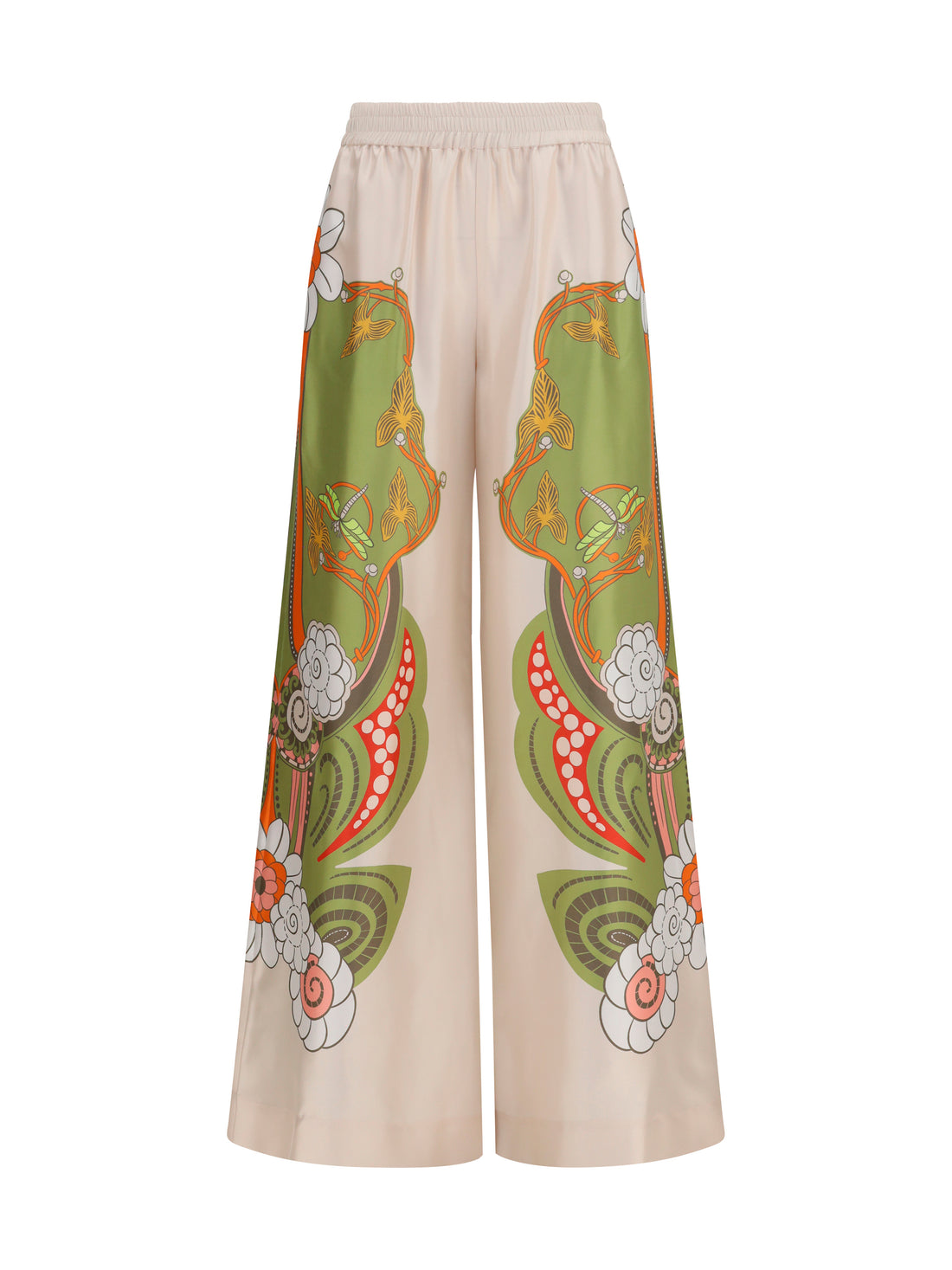 LA DOUBLE J L printed silk palazzo pants