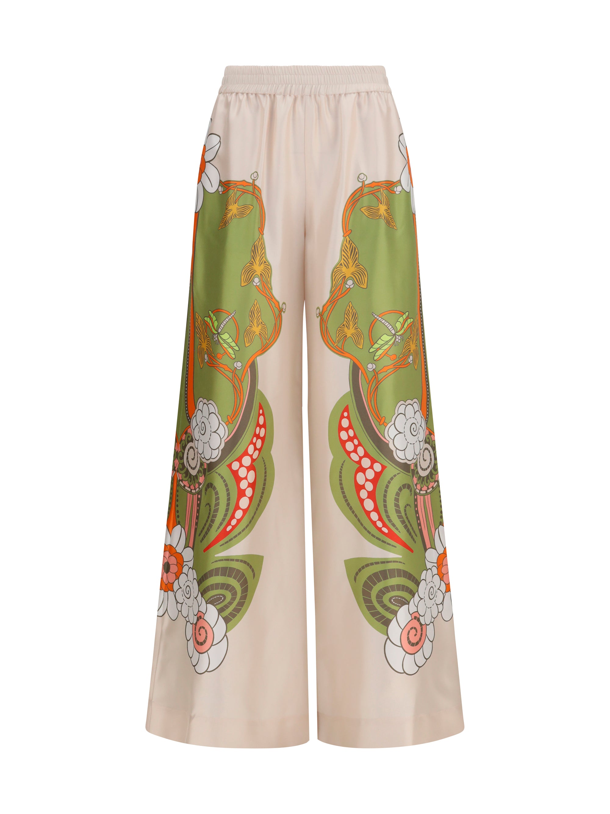 printed silk palazzo pants