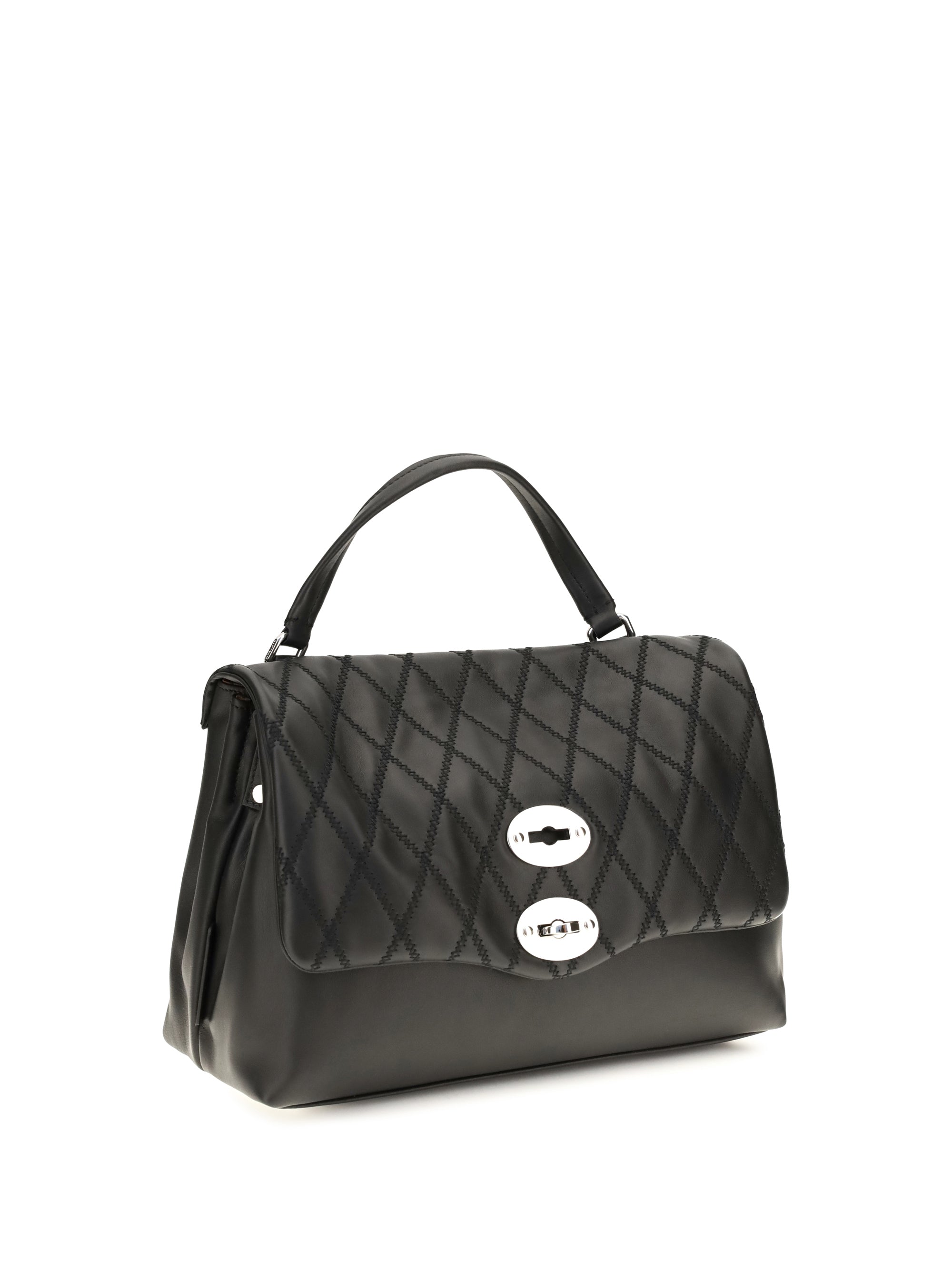 postina tramè leather top handle bag