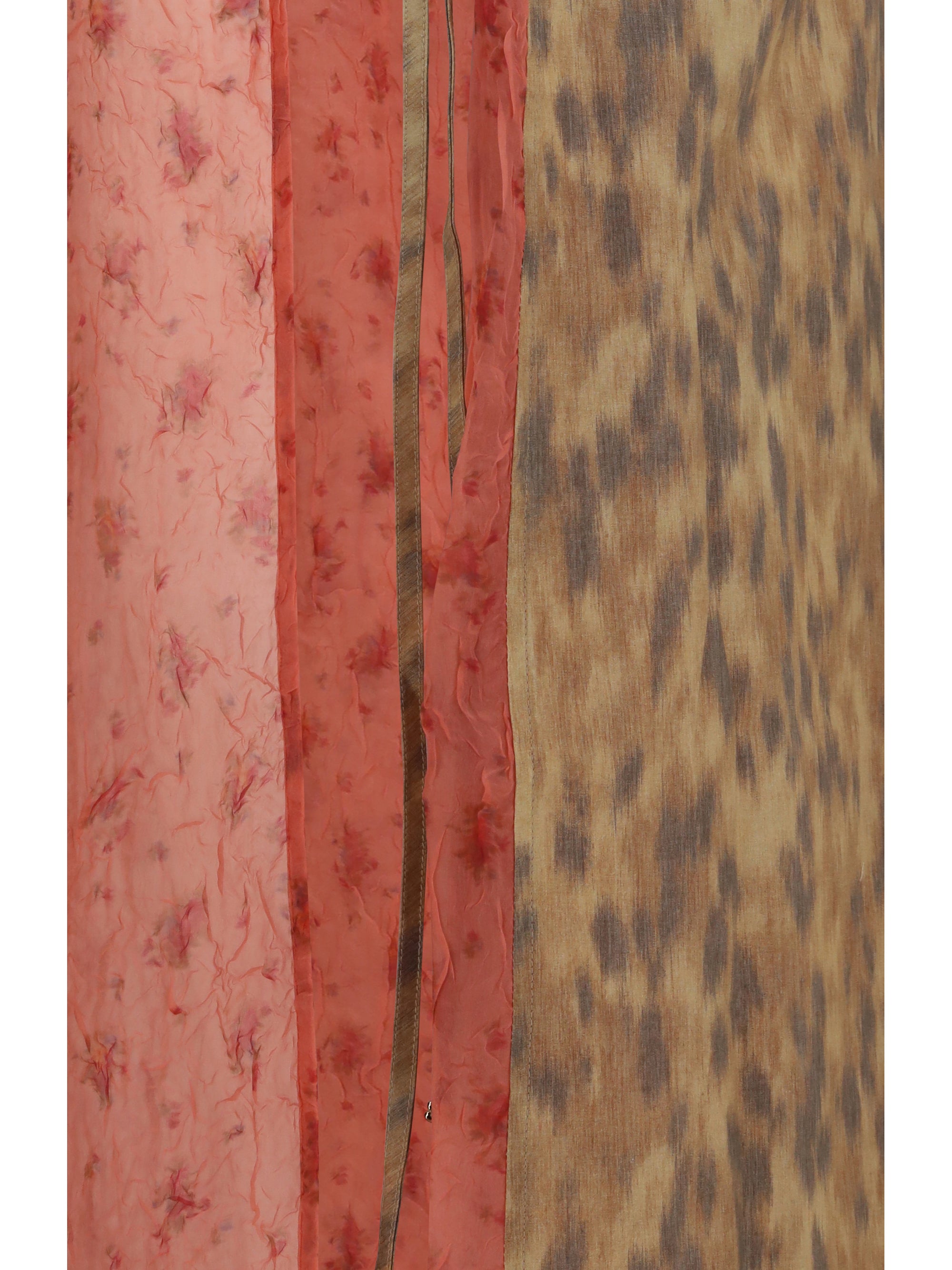 printed organza wrap skirt